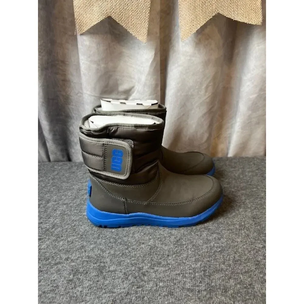 UGG Toty Snow Weather Boots Charcoal / Dive Blue Color Kids Size US 2